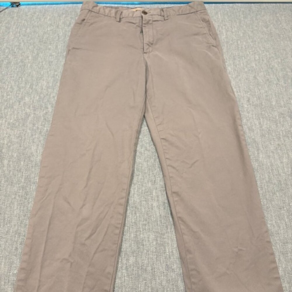 Banana Republic Men's Straight Khakis gray 33 x 32